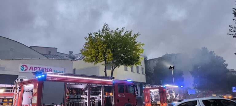 Pożar przychodni przy ul. Kusocińskiego w Kłodzku