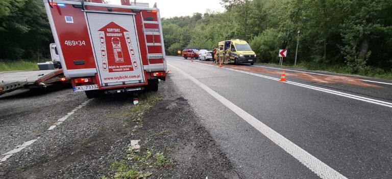 Kolizja na DK-8 między Szczytną a Dusznikami-Zdrojem