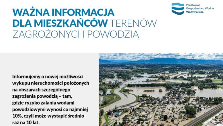 Nowe zasady wykupu nieruchomości na terenach zagrożonych powodzią