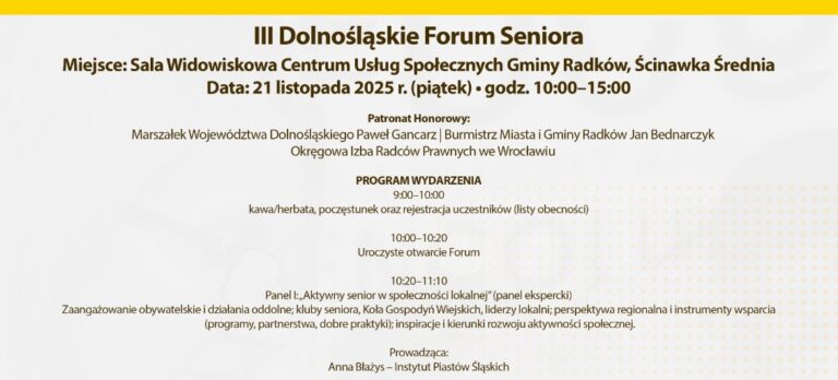 III Dolnośląskie Forum Seniora w Ścinawce Średniej