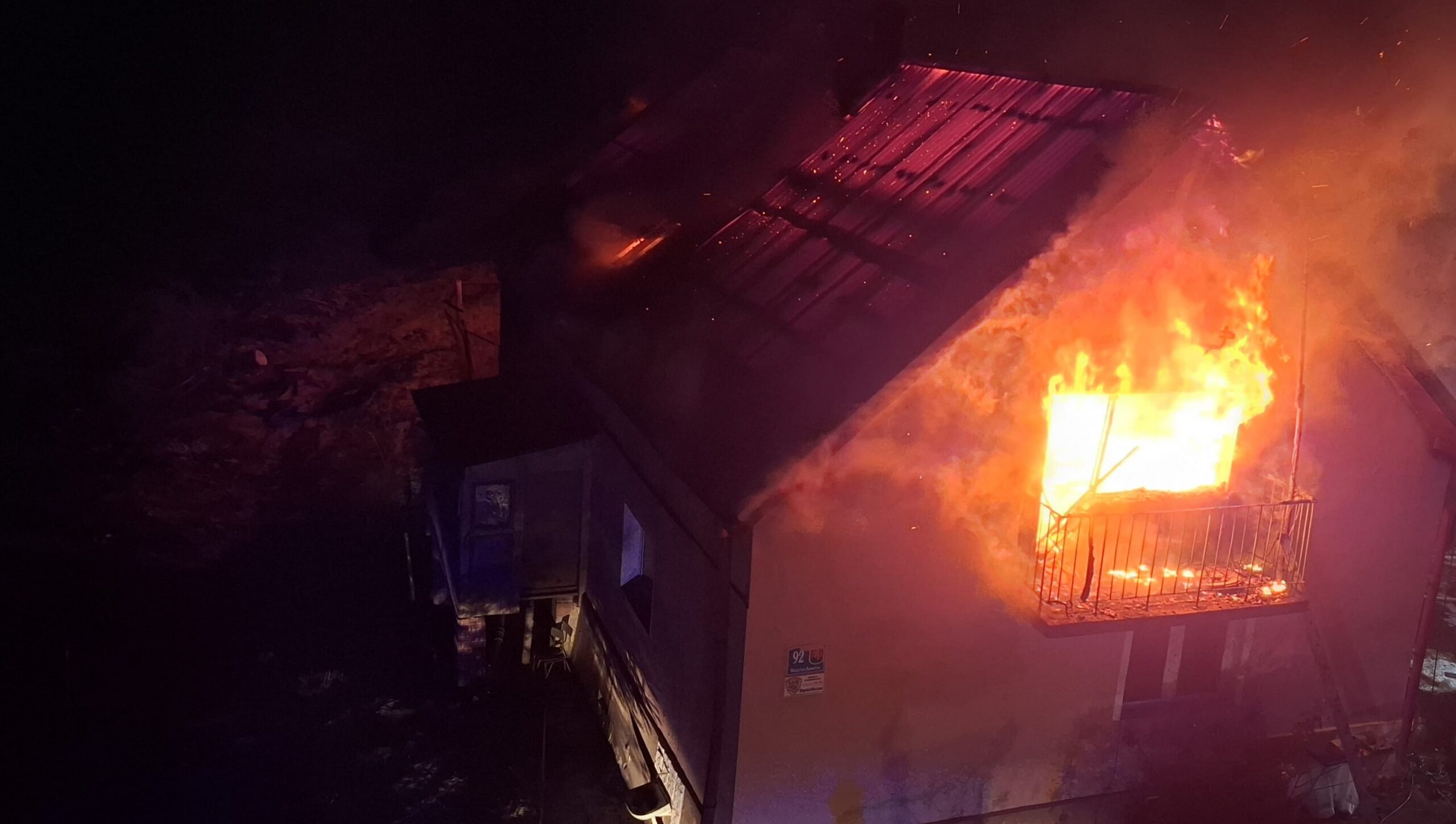 Pożar budynku mieszkalnego w Wojciechowicach