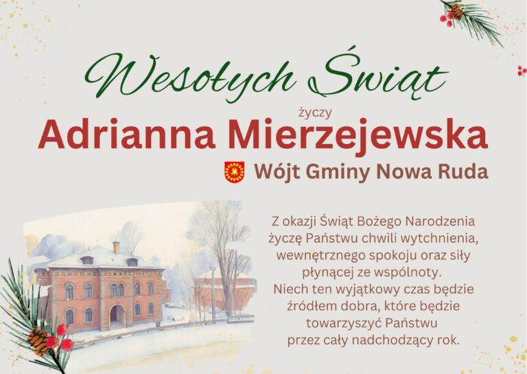 Życzenia Świąteczne z Gminy Nowa Ruda