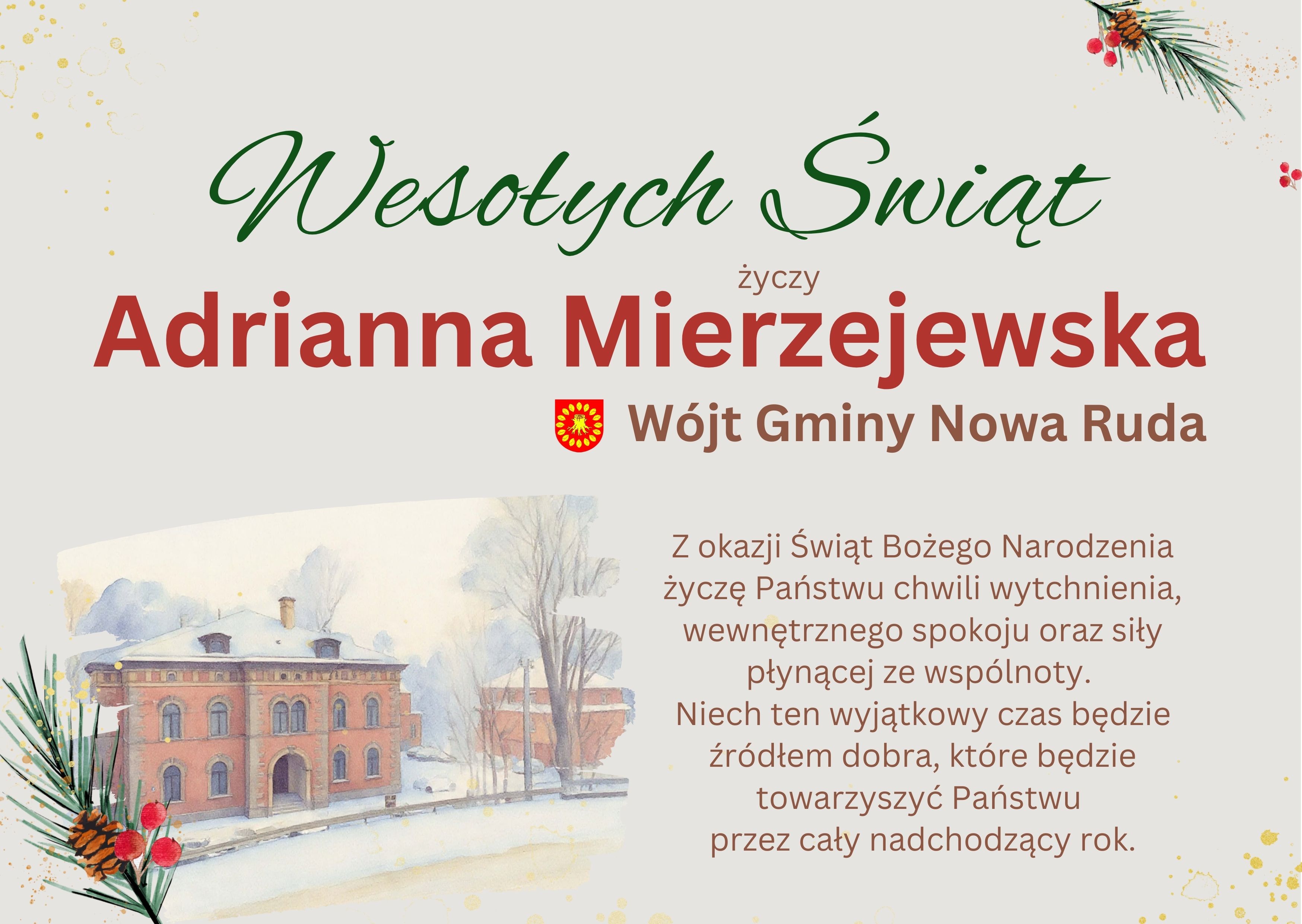 Życzenia Świąteczne z Gminy Nowa Ruda