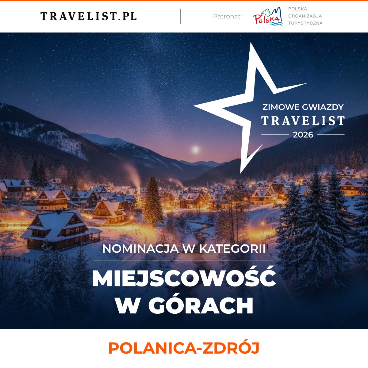 Polanica-Zdrój nominowana w plebiscycie „Zimowe Gwiazdy Travelist 2026”