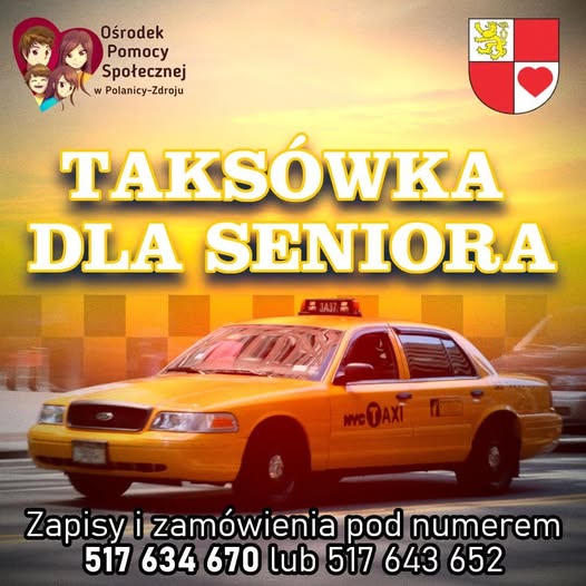 „Taksówka dla Seniora” w Polanicy-Zdroju. Bezpłatne przejazdy dla osób 65+
