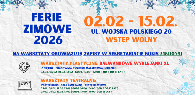 Ferie zimowe 2026 w gminie Bystrzyca Kłodzka
