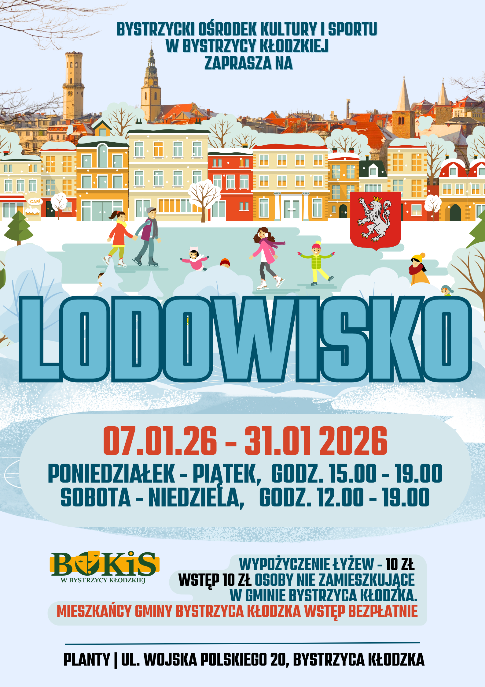 Lodowisko w Bystrzycy Kłodzkiej (godziny otwarcia, cennik)