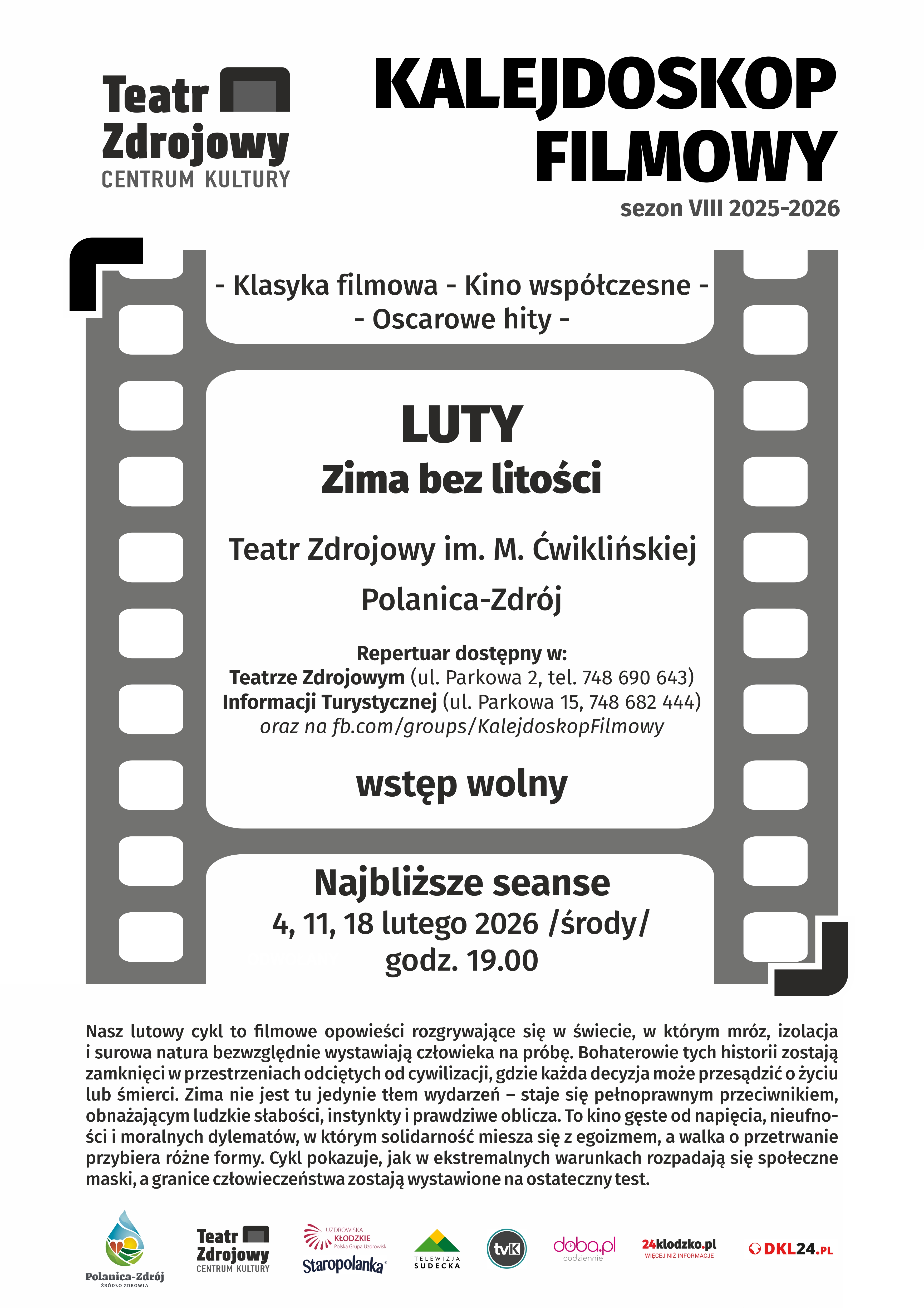 Polanica-Zdrój: Kalejdoskop filmowy – luty 2026