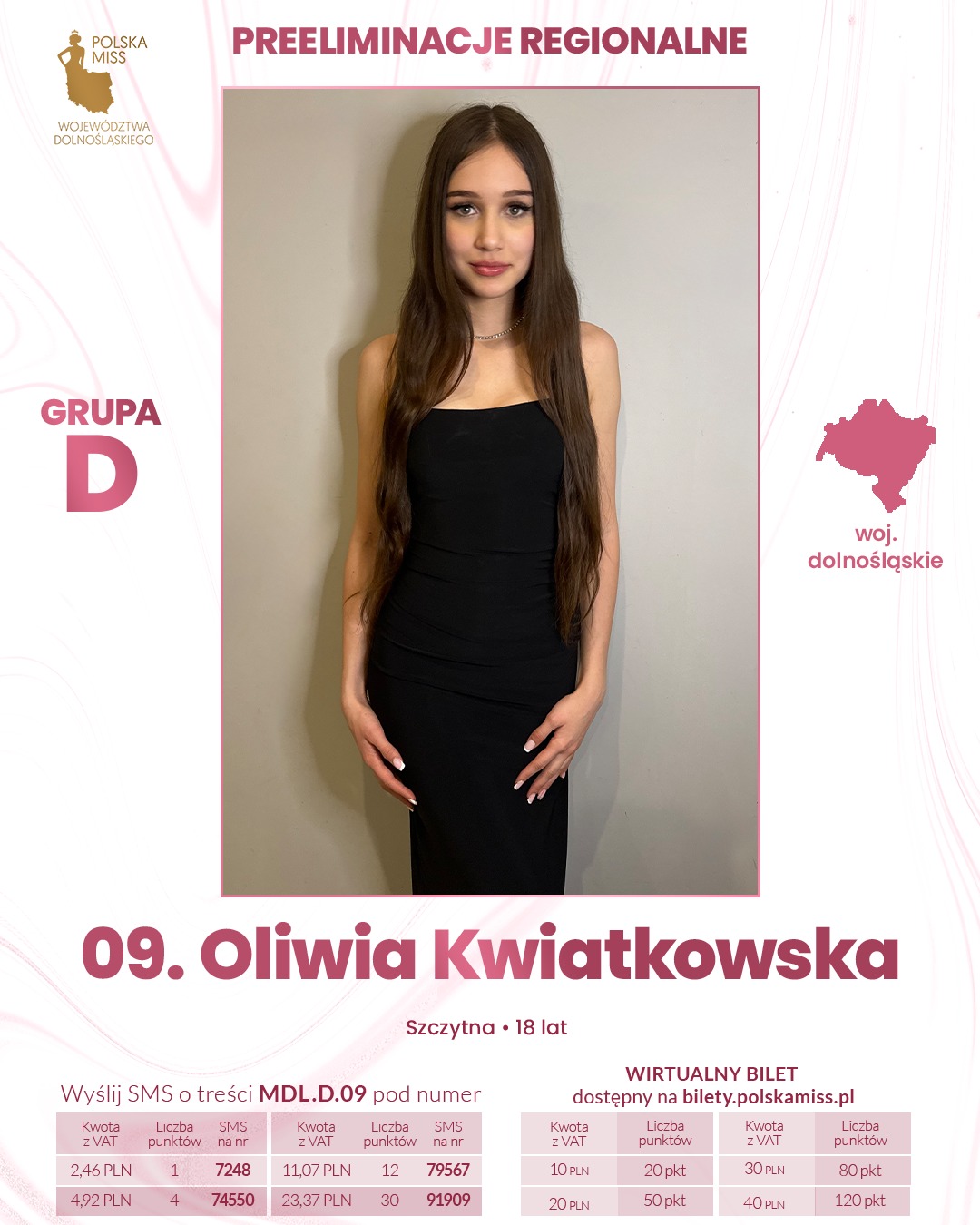 Oliwia Kwiatkowska ze Szczytnej w preeliminacjach Polska Miss Nastolatek Województwa Dolnośląskiego 2026