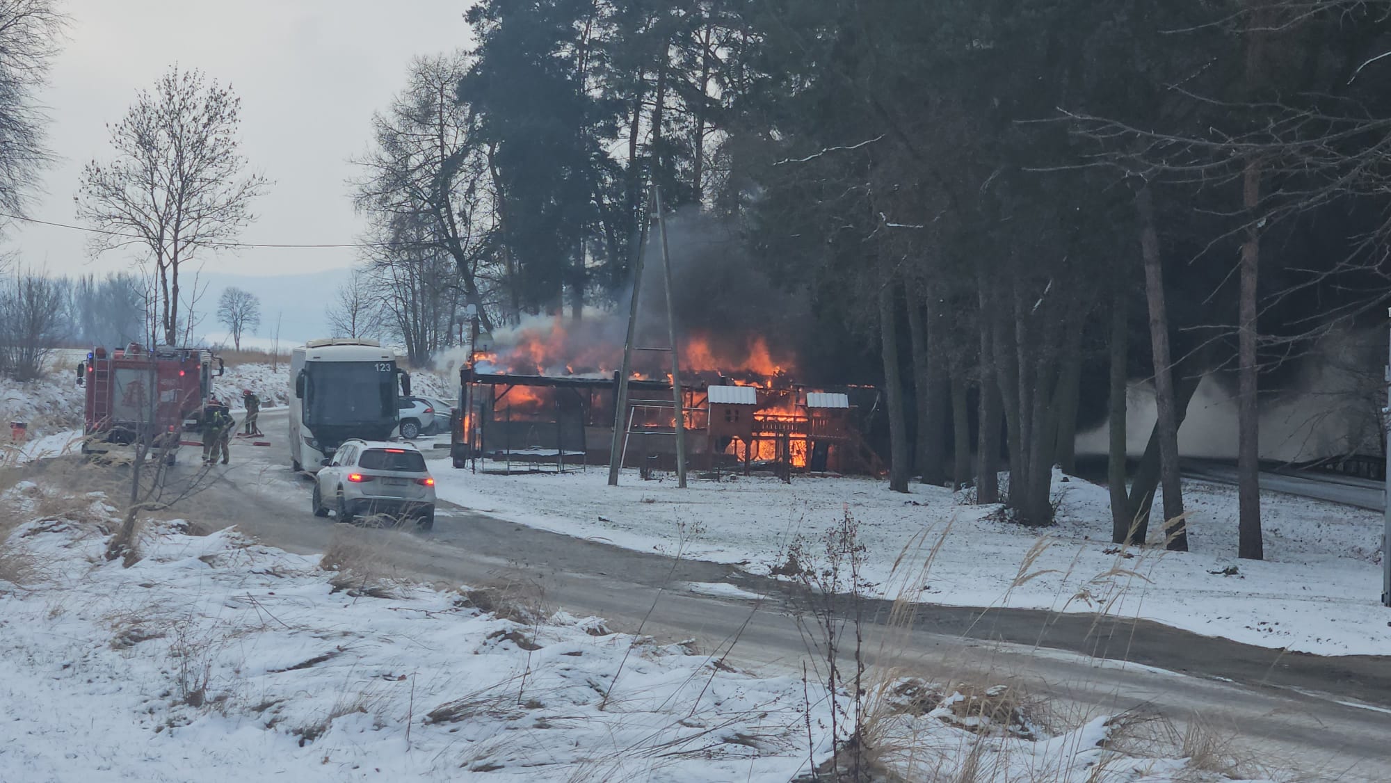 Pożar restauracji w Jaszkowej Dolnej [Foto]