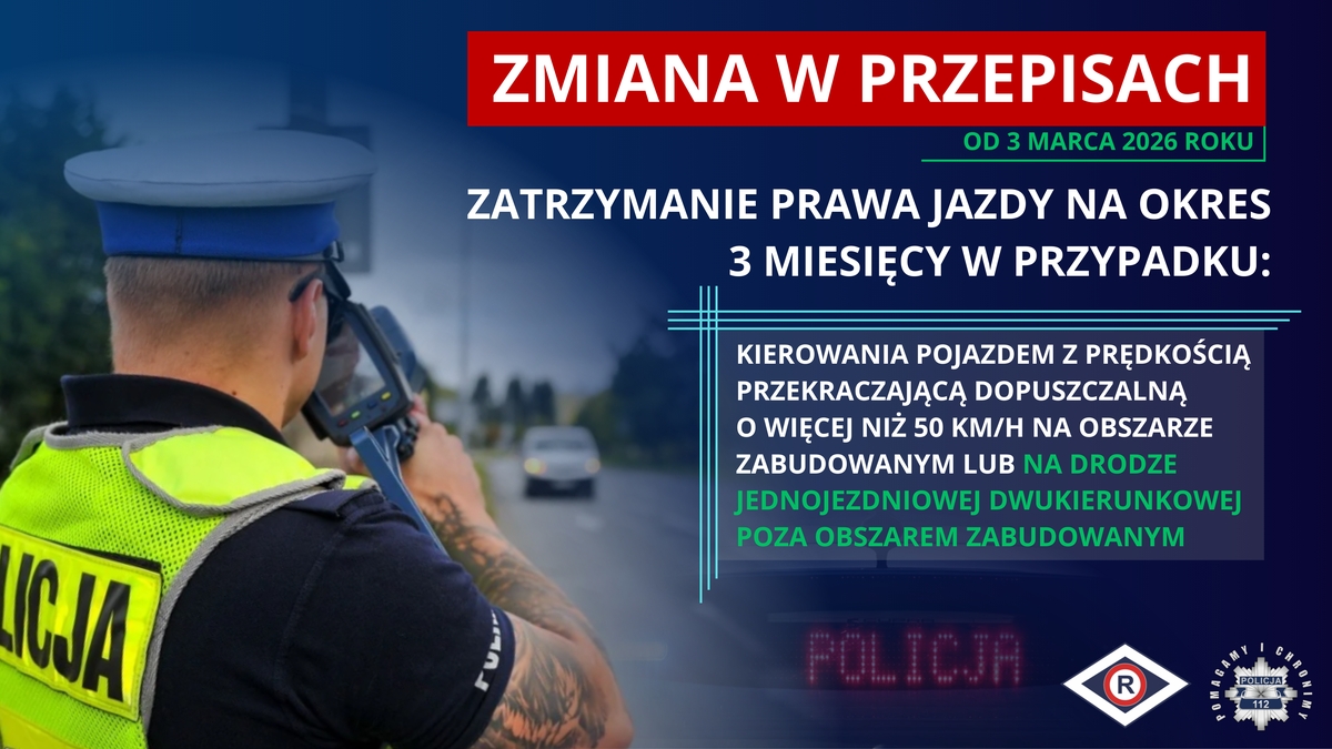 Kierowco, zmiana przepisów dotycząca przepisów ruchu drogowego