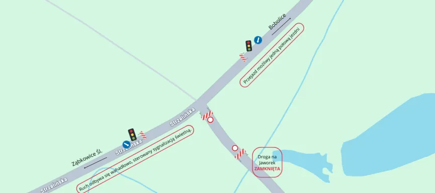 Uwaga kierowcy: od 4 maja ruch wahadłowy i zamknięta droga