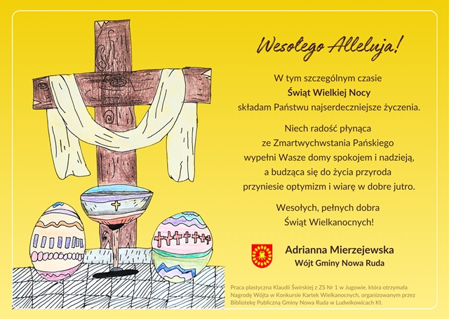 Życzenia Wielkanocne składa Wójt Gminy Nowa Ruda Adrianna Mierzejewska