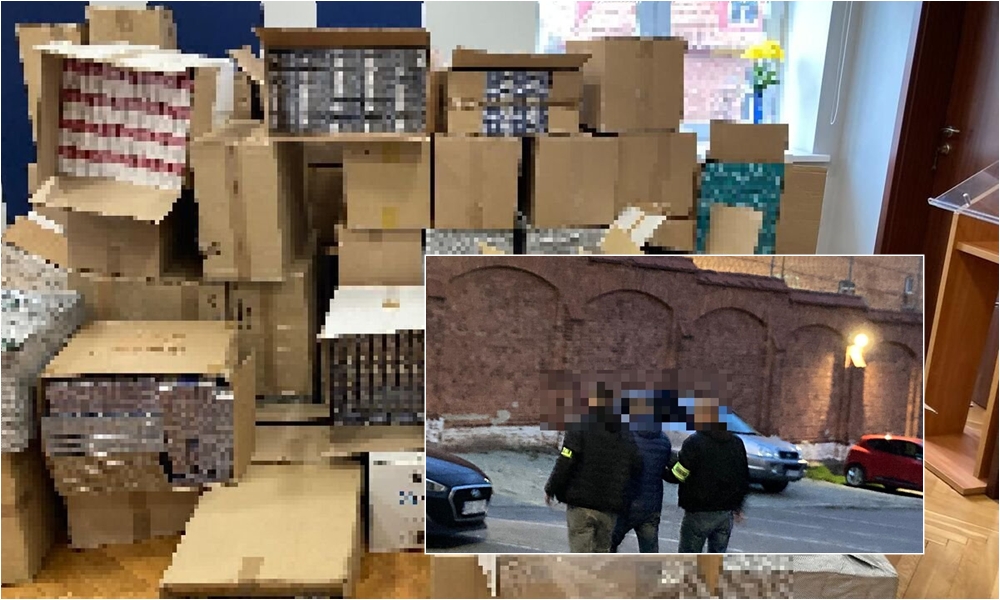 Ponad 650 tys. sztuk papierosów bez akcyzy. Zatrzymany 59-latek naraził Skarb Państwa na straty bliskie 850 tys. zł