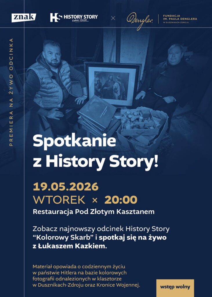 Premiera „Kolorowego Skarbu” na żywo w Dusznikach-Zdroju. Spotkanie z Łukaszem Kazkiem z kanału History Story