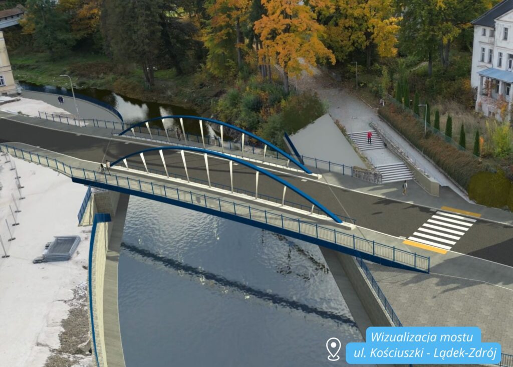 Ponad 32 mln zł na odbudowę mostów w Lądku-Zdroju i Krosnowicach [Wizualizacja]