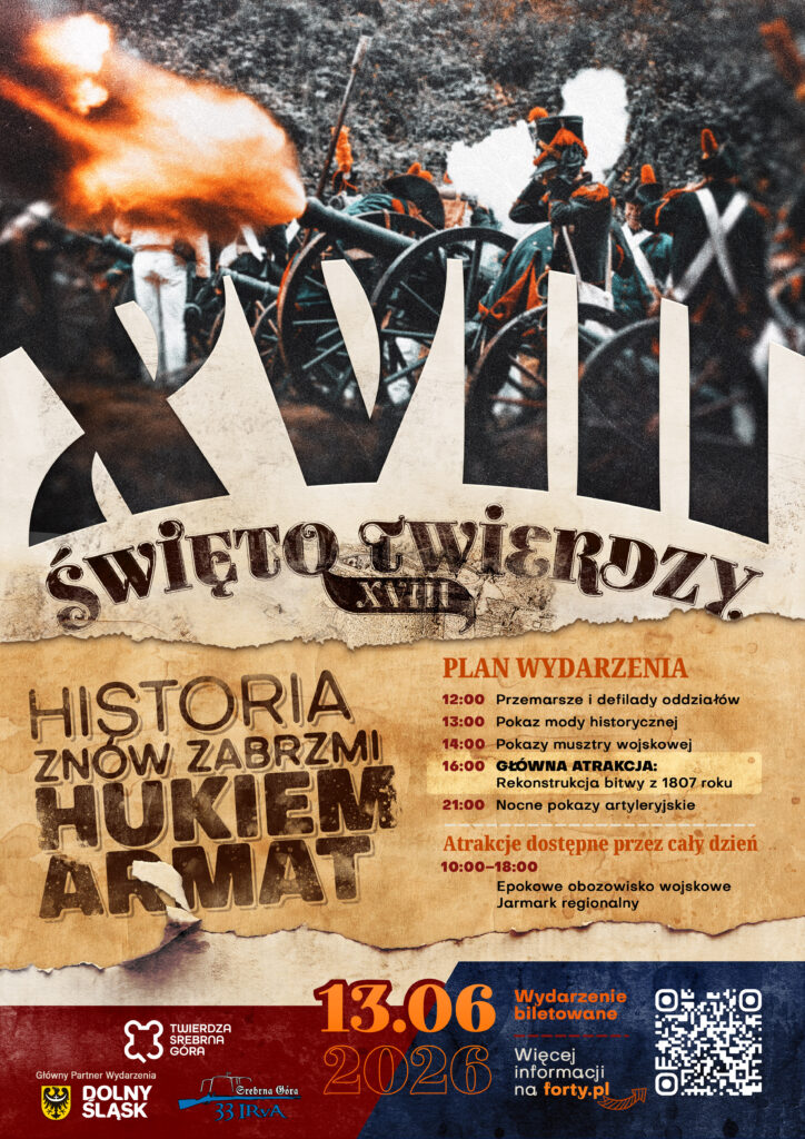 Święto Twierdzy 2026 w Twierdza Srebrna Góra. 13 czerwca historia znów zabrzmi hukiem armat!