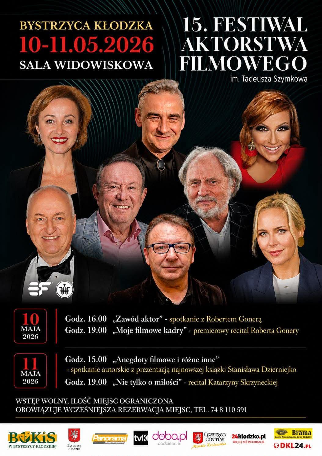 Festiwal Aktorstwa Filmowego w Bystrzycy Kłodzkiej. Wśród gości Katarzyna Skrzynecka i Robert Gonera