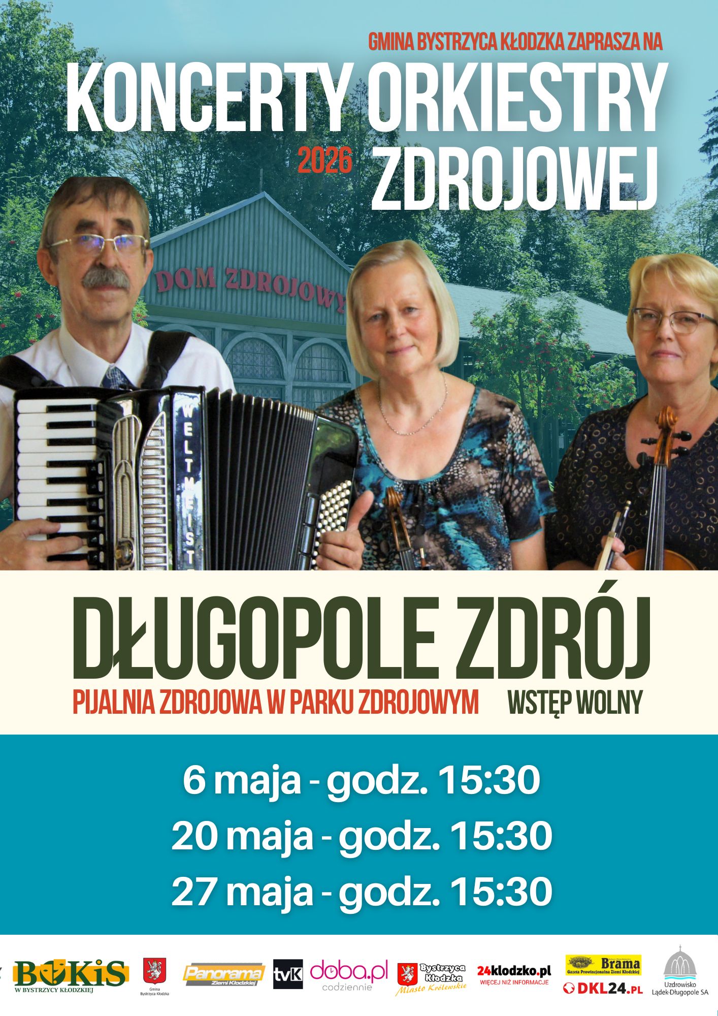 Koncerty Orkiestry Zdrojowej w Długopolu-Zdroju – maj 2026