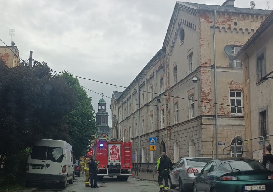 Pożar mieszkania przy ul. Łukasińskiego w Kłodzku