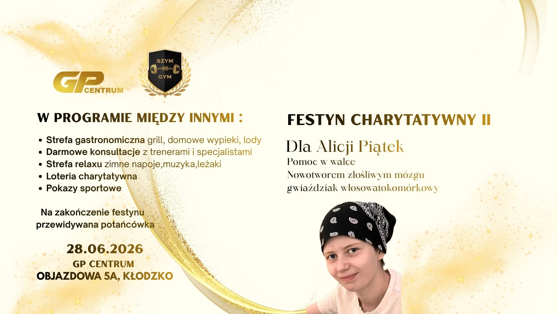 Kłodzko zagra dla Alicji Piątek! Festyn charytatywny już 28 czerwca w GP Centrum