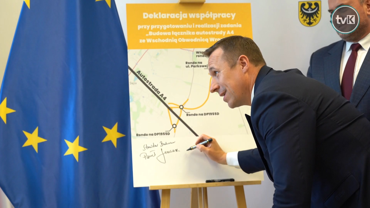 Nowe połączenie A4 z Wschodnią Obwodnicą Wrocławia coraz bliżej. Podpisano porozumienie ws. łącznika Karwiany