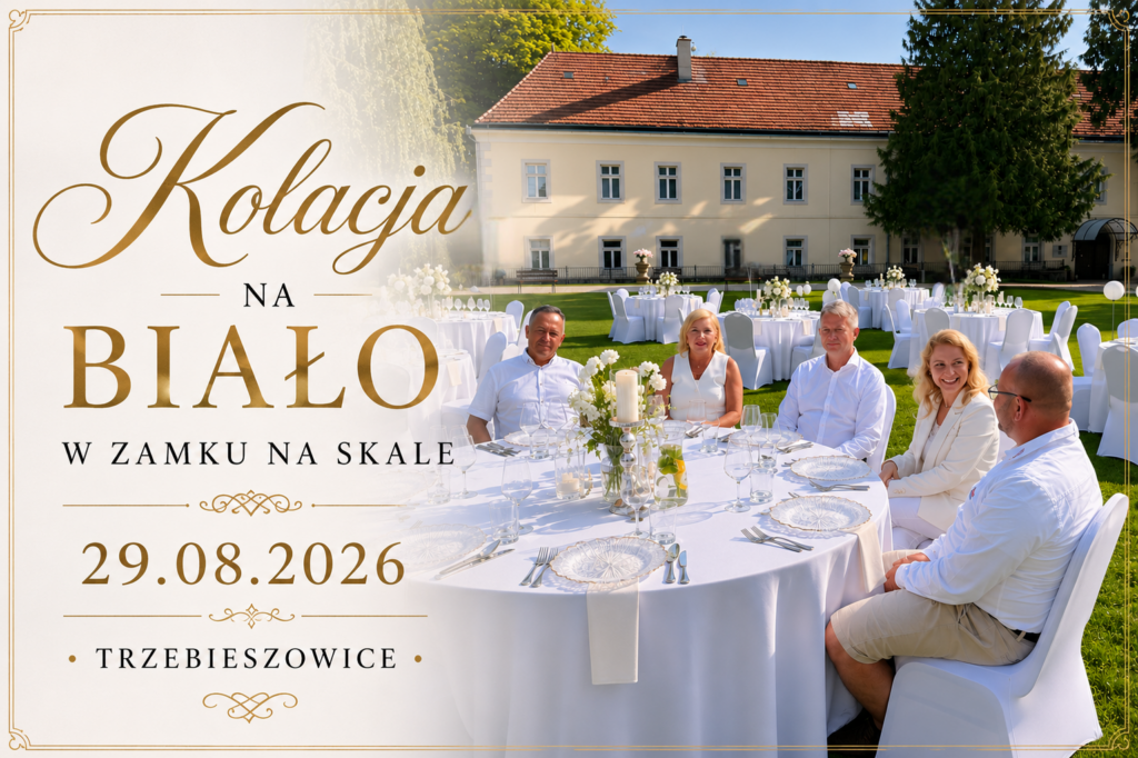 Kolacja na Biało w Zamku na Skale