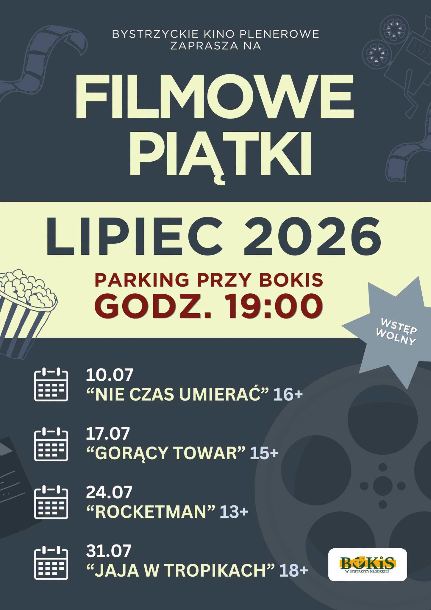 „Filmowe piątki” i „Filmowe piątki dla najmłodszych” w Bystrzycy Kłodzkiej – lipiec 2026