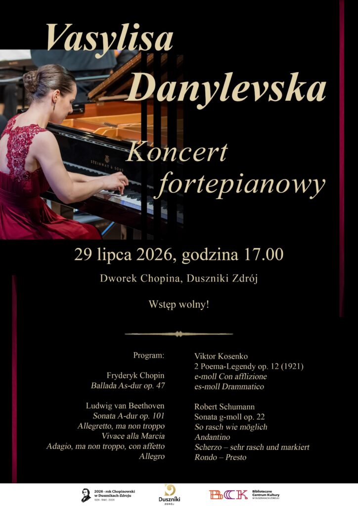 29.07.: Vasylysa Danylevska w Teatrze Zdrojowym im. Fryderyka Chopina w Dusznikach-Zdroju