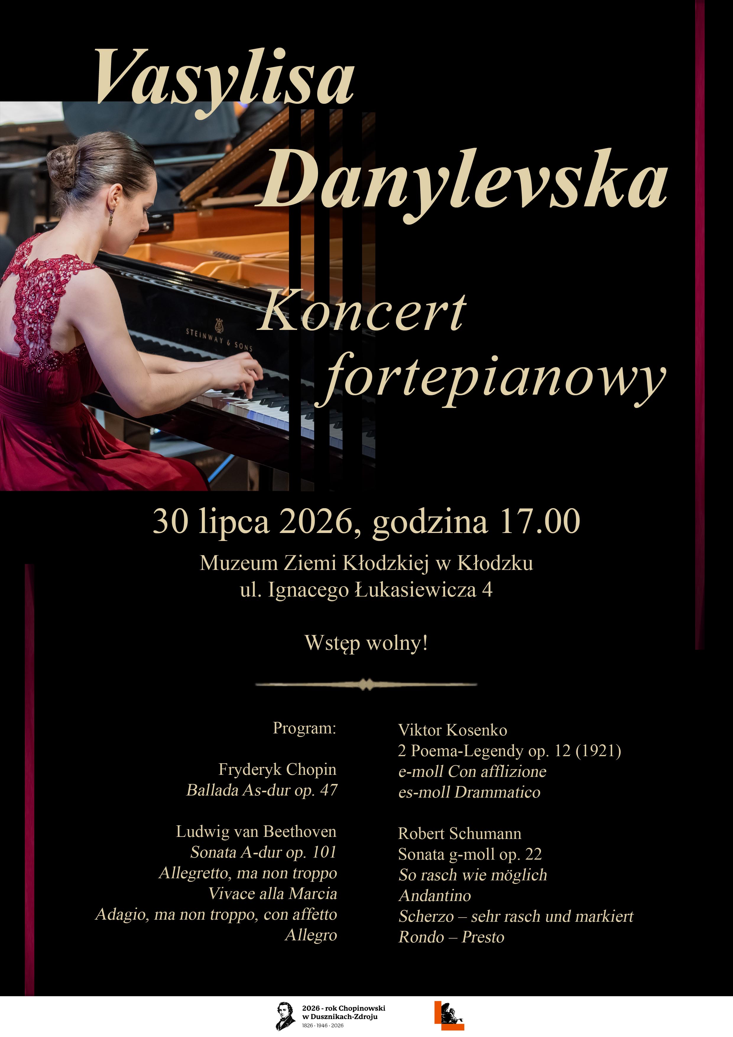  30.07.: Koncert fortepianowy Vasylisy Danylevskiej